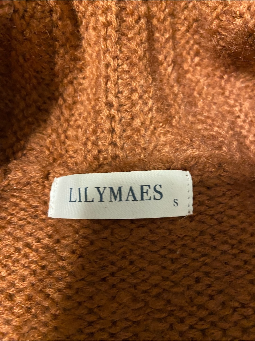Source Unknown Women's Open-Front Cardigan Sweater in Burnt Orange - Picture 2 of 6
